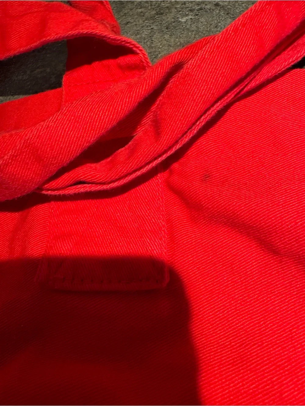 Esprit Bright Red Canvas Tote White Logo 80’s 90’s Gen X Millennials